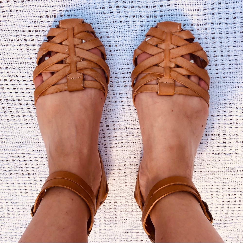 Woven Leather Flats